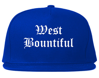 West Bountiful Utah UT Old English Mens Snapback Hat Royal Blue