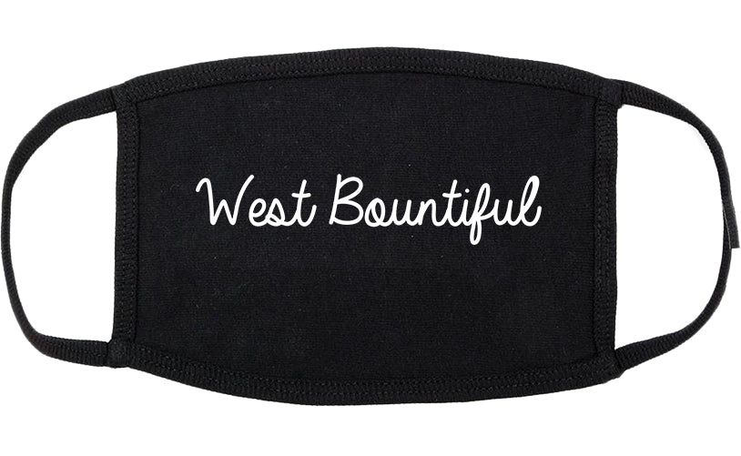West Bountiful Utah UT Script Cotton Face Mask Black