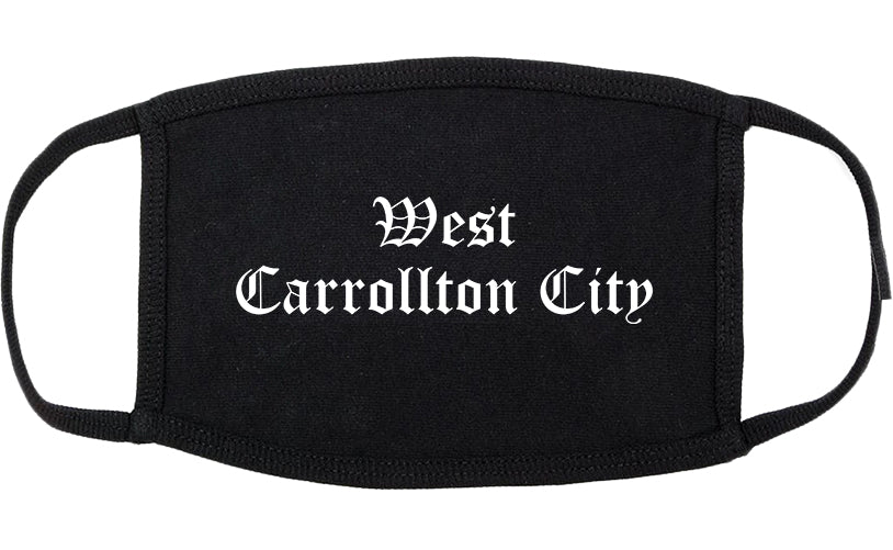 West Carrollton City Ohio OH Old English Cotton Face Mask Black