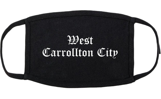 West Carrollton City Ohio OH Old English Cotton Face Mask Black