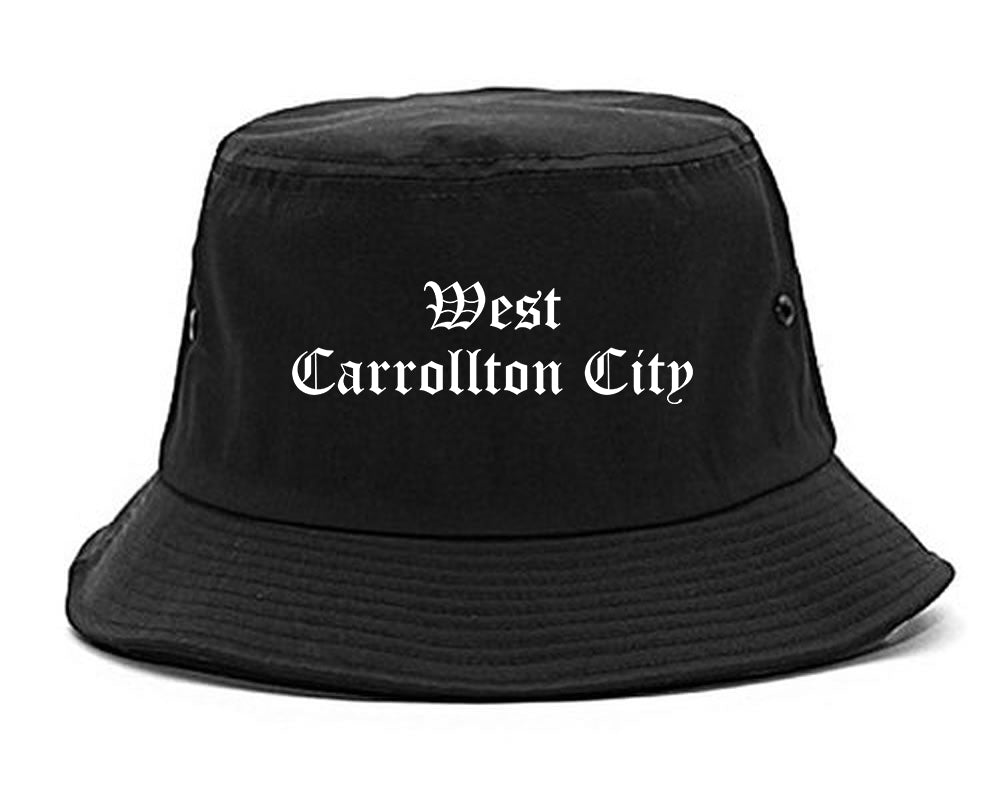 West Carrollton City Ohio OH Old English Mens Bucket Hat Black