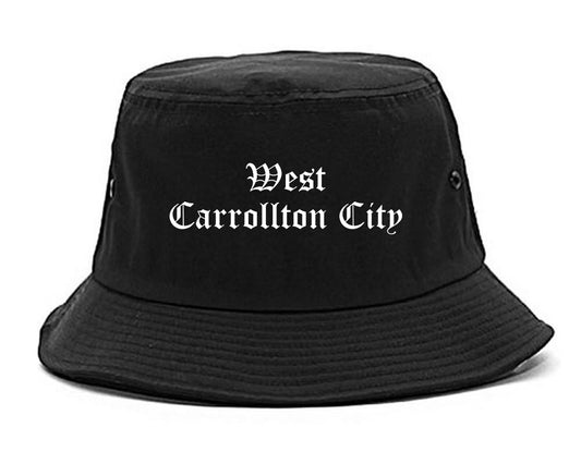 West Carrollton City Ohio OH Old English Mens Bucket Hat Black