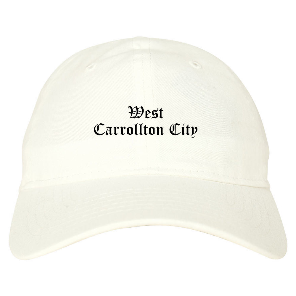 West Carrollton City Ohio OH Old English Mens Dad Hat Baseball Cap White