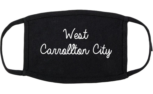 West Carrollton City Ohio OH Script Cotton Face Mask Black