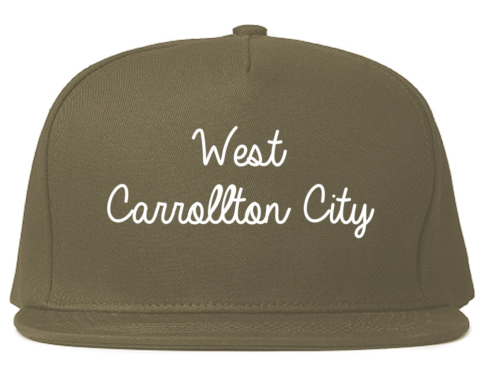 West Carrollton City Ohio OH Script Mens Snapback Hat Grey