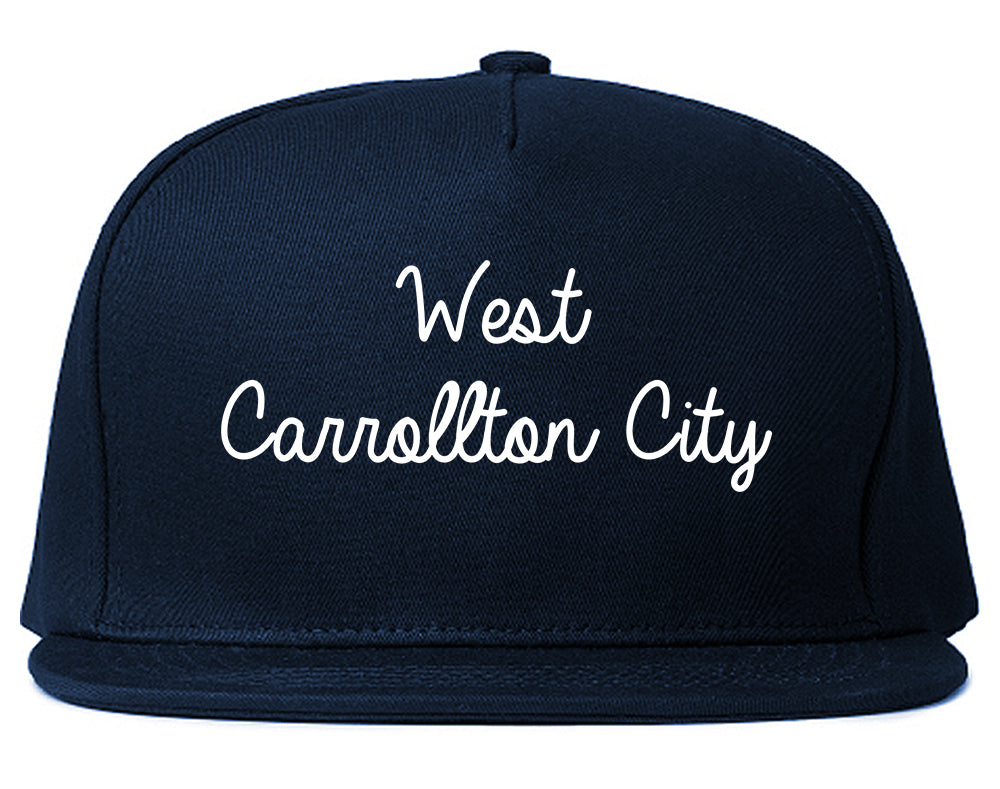 West Carrollton City Ohio OH Script Mens Snapback Hat Navy Blue
