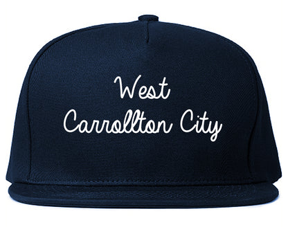 West Carrollton City Ohio OH Script Mens Snapback Hat Navy Blue