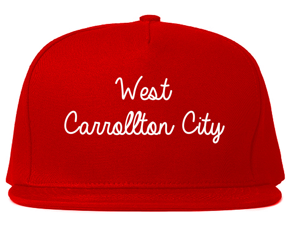 West Carrollton City Ohio OH Script Mens Snapback Hat Red