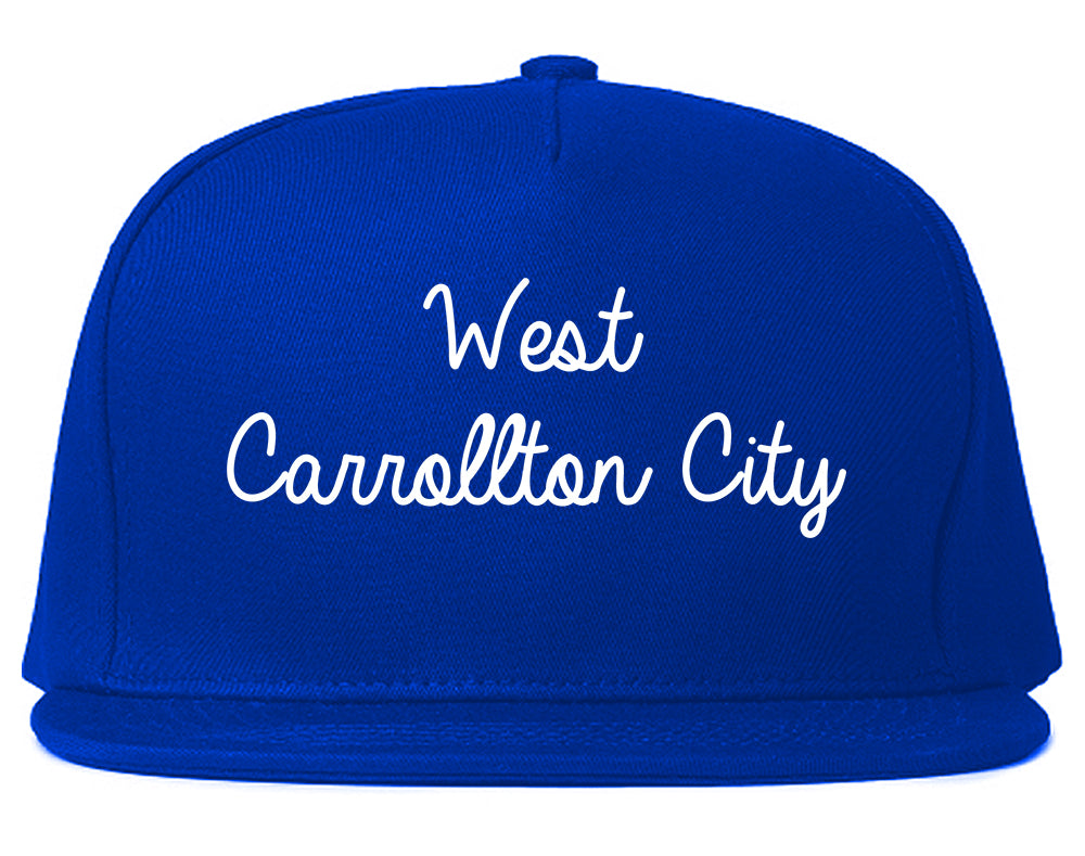 West Carrollton City Ohio OH Script Mens Snapback Hat Royal Blue