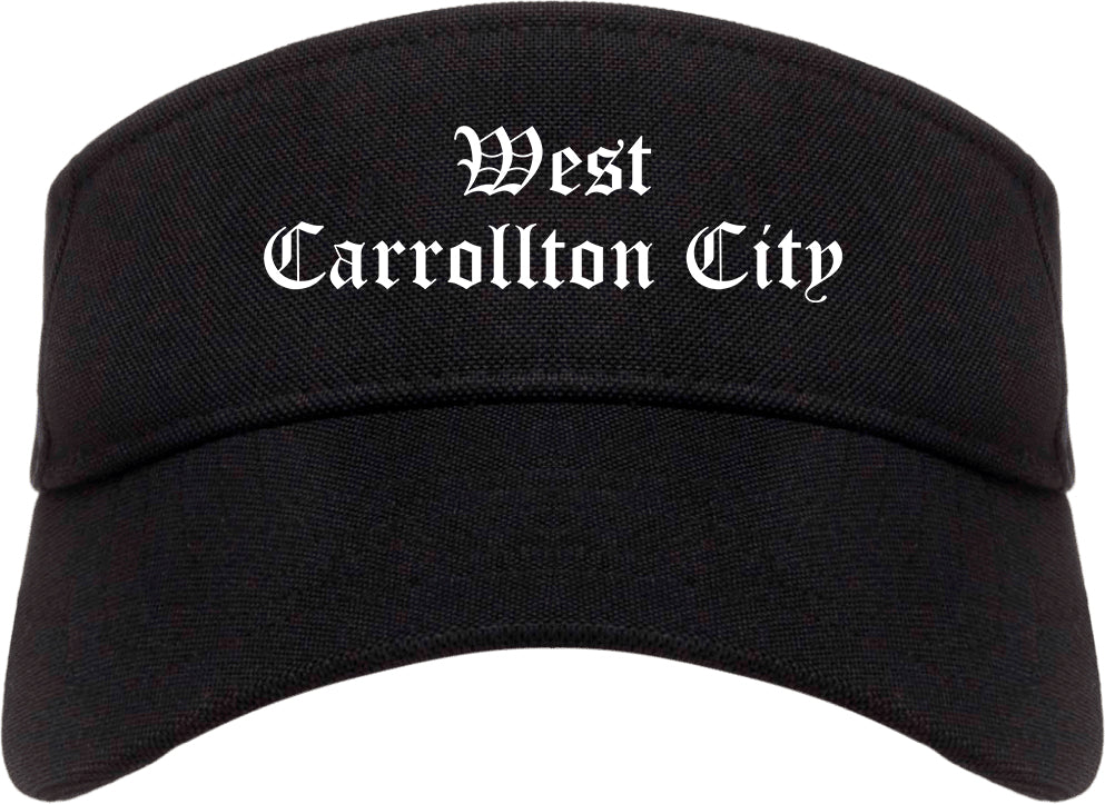 West Carrollton City Ohio OH Old English Mens Visor Cap Hat Black