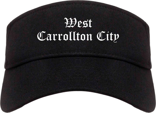West Carrollton City Ohio OH Old English Mens Visor Cap Hat Black