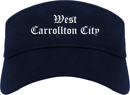 West Carrollton City Ohio OH Old English Mens Visor Cap Hat Navy Blue