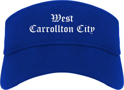 West Carrollton City Ohio OH Old English Mens Visor Cap Hat Royal Blue
