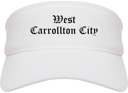 West Carrollton City Ohio OH Old English Mens Visor Cap Hat White
