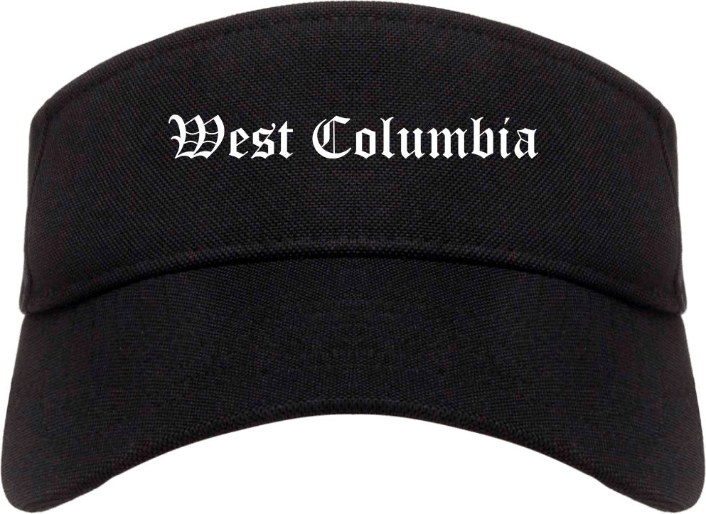 West Columbia South Carolina SC Old English Mens Visor Cap Hat Black