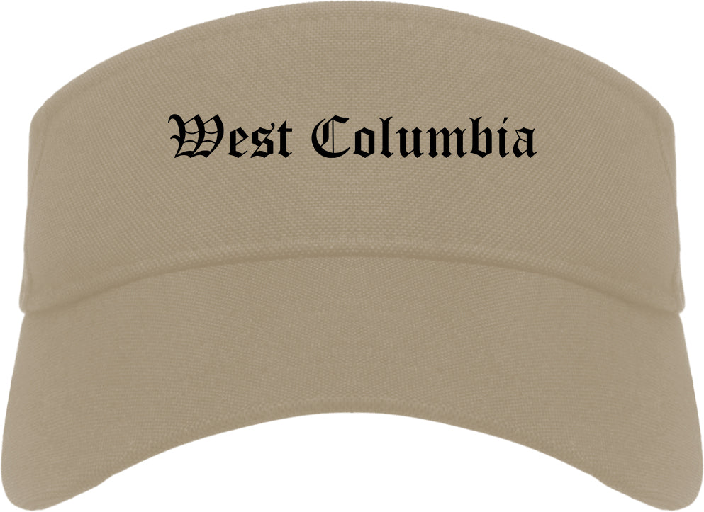 West Columbia South Carolina SC Old English Mens Visor Cap Hat Khaki