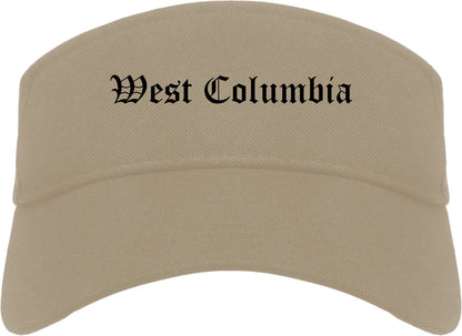 West Columbia South Carolina SC Old English Mens Visor Cap Hat Khaki