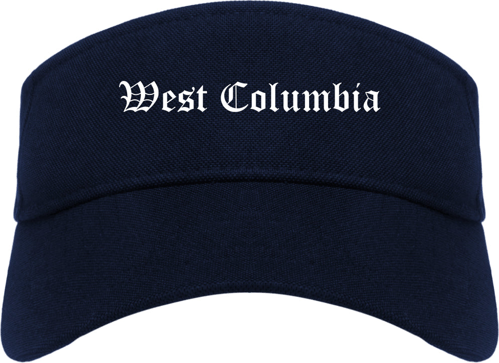 West Columbia South Carolina SC Old English Mens Visor Cap Hat Navy Blue