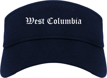 West Columbia South Carolina SC Old English Mens Visor Cap Hat Navy Blue