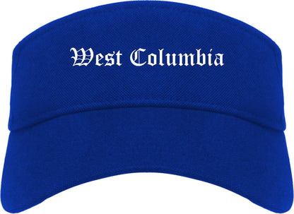 West Columbia South Carolina SC Old English Mens Visor Cap Hat Royal Blue