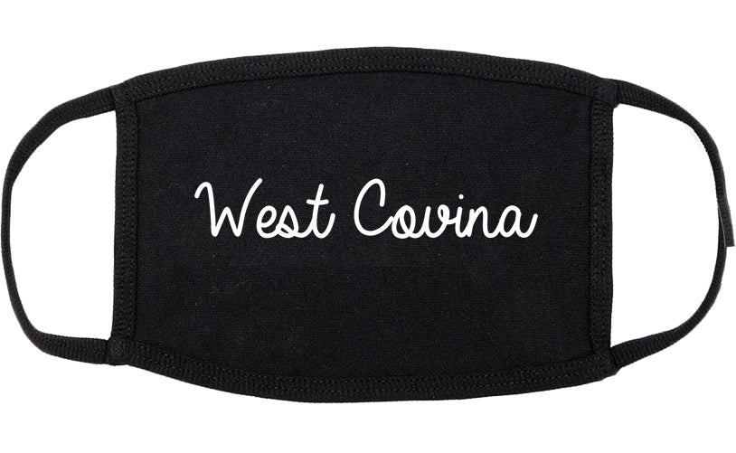 West Covina California CA Script Cotton Face Mask Black