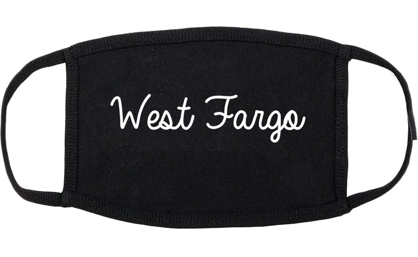 West Fargo North Dakota ND Script Cotton Face Mask Black
