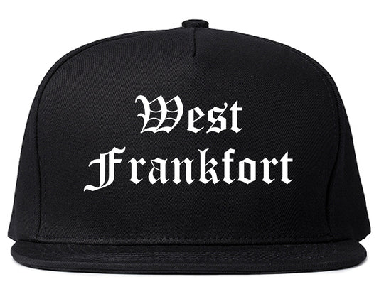 West Frankfort Illinois IL Old English Mens Snapback Hat Black