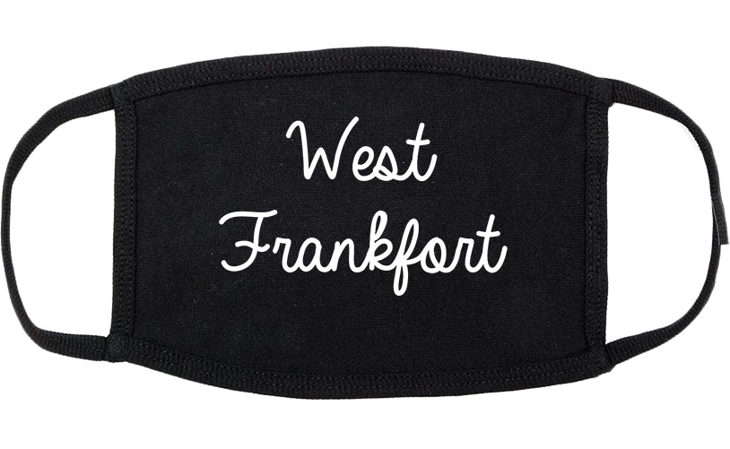 West Frankfort Illinois IL Script Cotton Face Mask Black