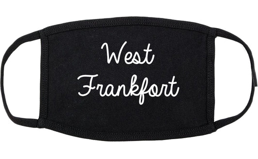 West Frankfort Illinois IL Script Cotton Face Mask Black