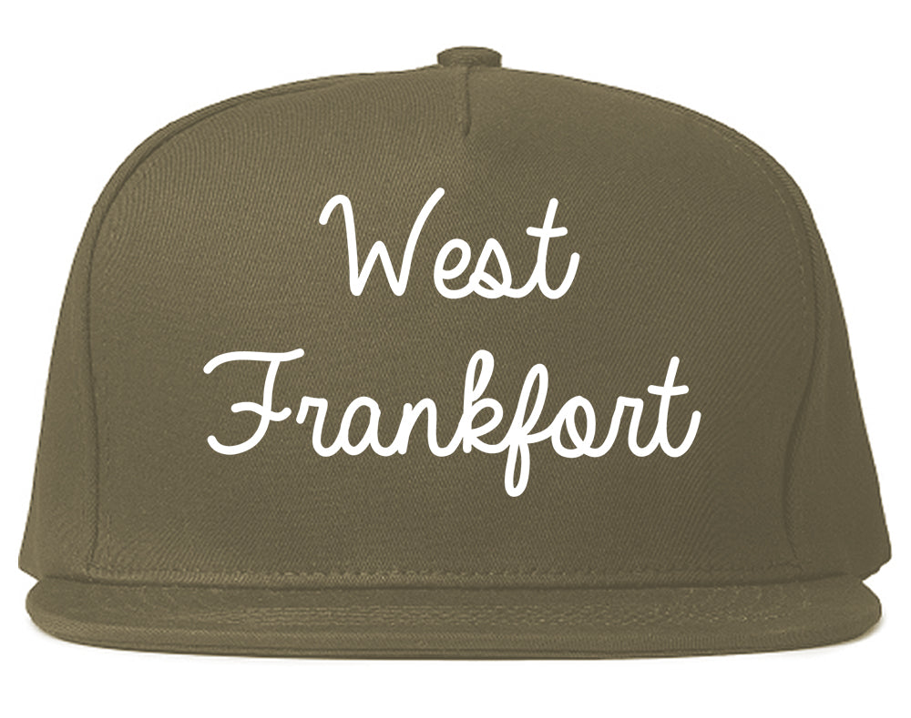West Frankfort Illinois IL Script Mens Snapback Hat Grey