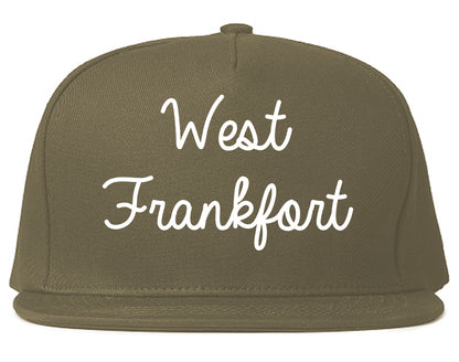 West Frankfort Illinois IL Script Mens Snapback Hat Grey
