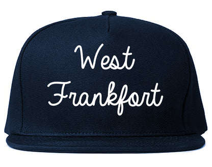 West Frankfort Illinois IL Script Mens Snapback Hat Navy Blue