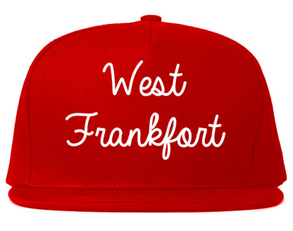 West Frankfort Illinois IL Script Mens Snapback Hat Red