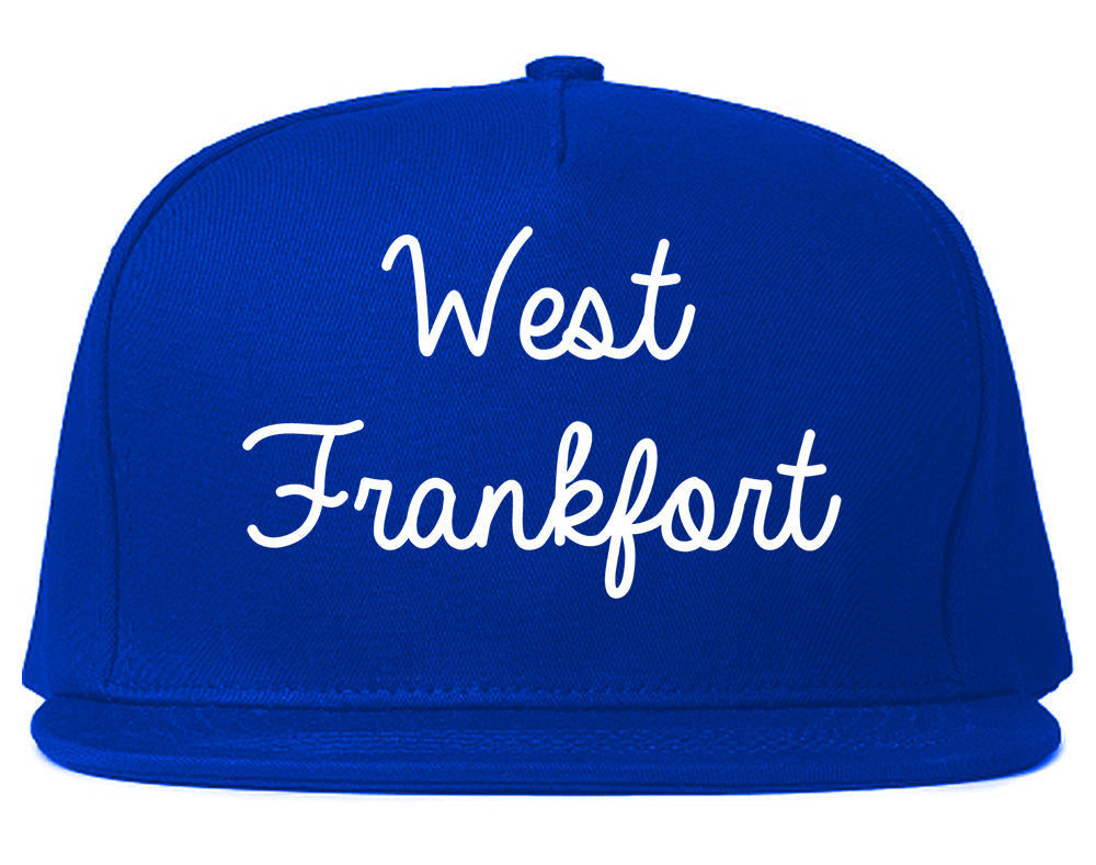 West Frankfort Illinois IL Script Mens Snapback Hat Royal Blue