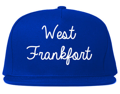 West Frankfort Illinois IL Script Mens Snapback Hat Royal Blue