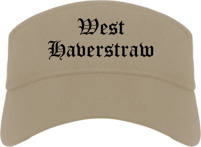 West Haverstraw New York NY Old English Mens Visor Cap Hat Khaki