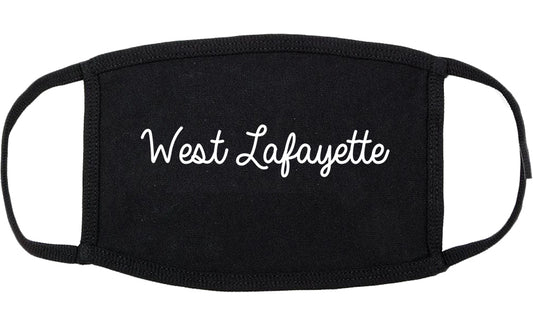 West Lafayette Indiana IN Script Cotton Face Mask Black
