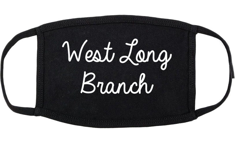 West Long Branch New Jersey NJ Script Cotton Face Mask Black