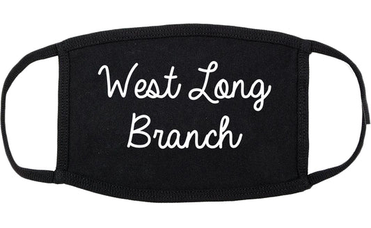 West Long Branch New Jersey NJ Script Cotton Face Mask Black