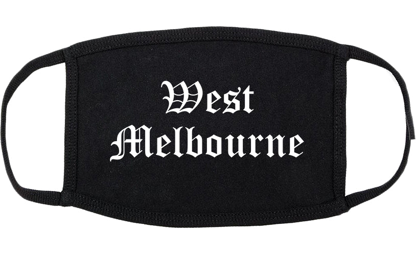 West Melbourne Florida FL Old English Cotton Face Mask Black