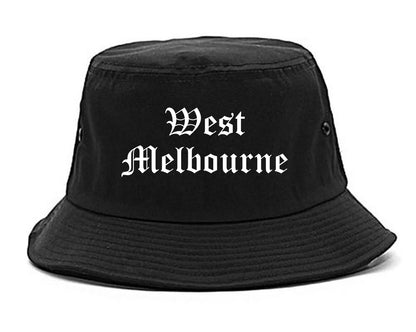 West Melbourne Florida FL Old English Mens Bucket Hat Black