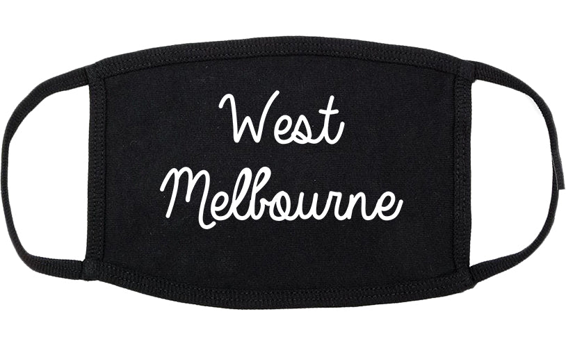 West Melbourne Florida FL Script Cotton Face Mask Black