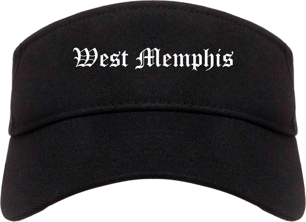 West Memphis Arkansas AR Old English Mens Visor Cap Hat Black