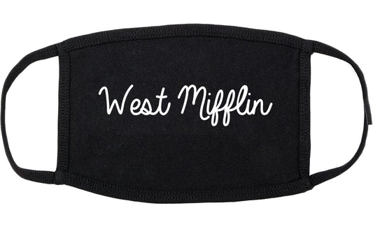 West Mifflin Pennsylvania PA Script Cotton Face Mask Black