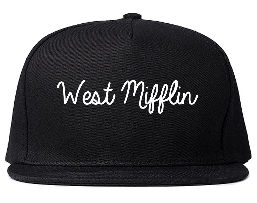 West Mifflin Pennsylvania PA Script Mens Snapback Hat Black