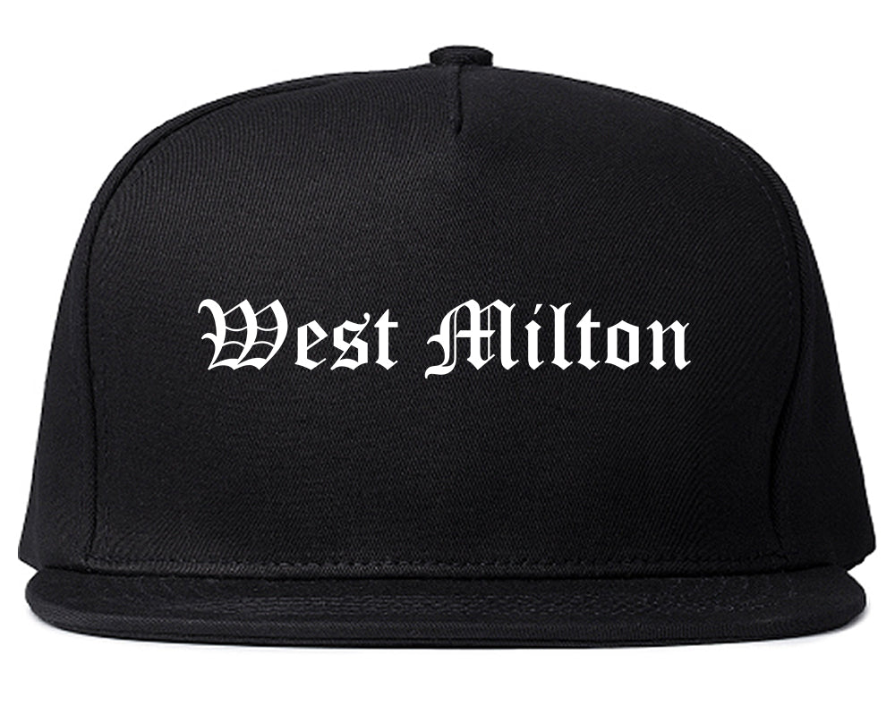 West Milton Ohio OH Old English Mens Snapback Hat Black