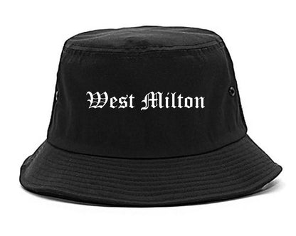 West Milton Ohio OH Old English Mens Bucket Hat Black