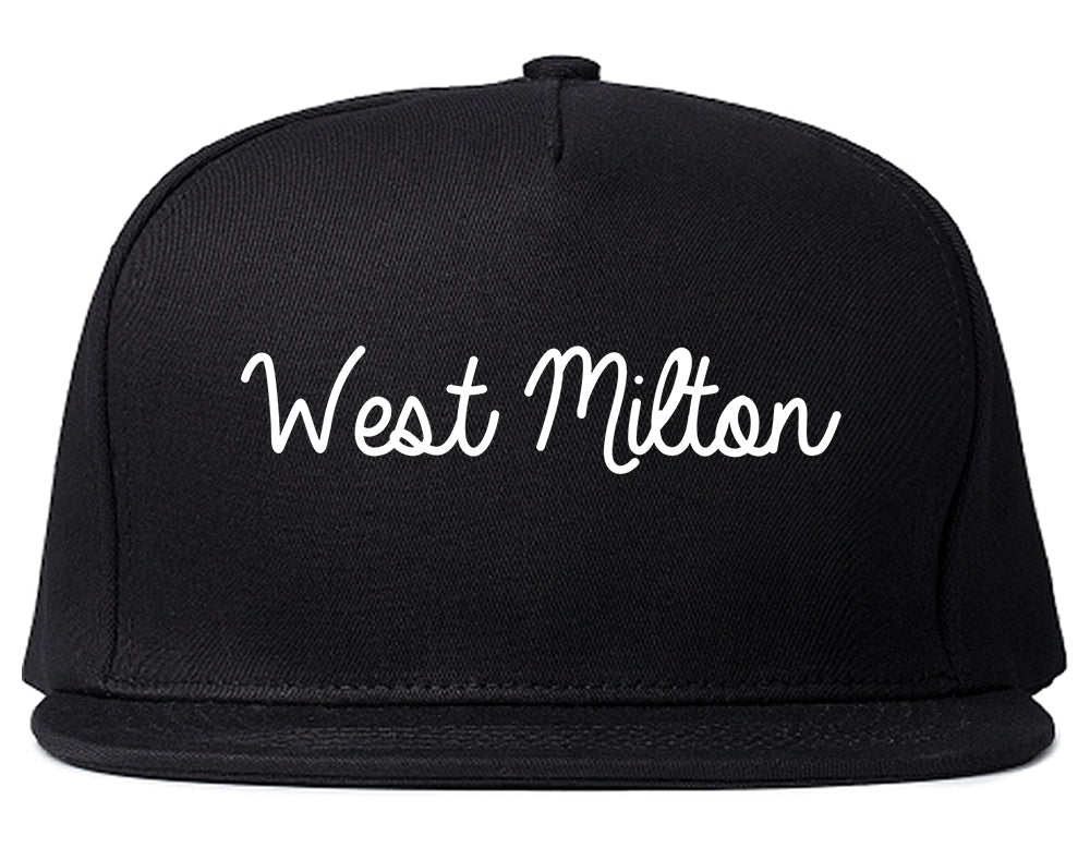 West Milton Ohio OH Script Mens Snapback Hat Black