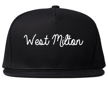 West Milton Ohio OH Script Mens Snapback Hat Black