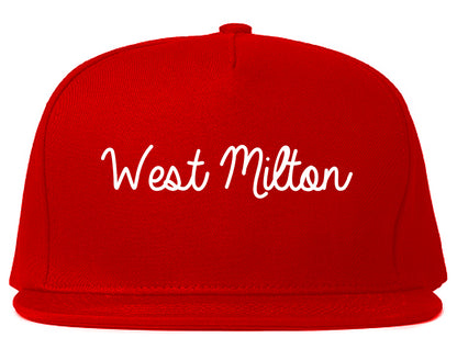 West Milton Ohio OH Script Mens Snapback Hat Red